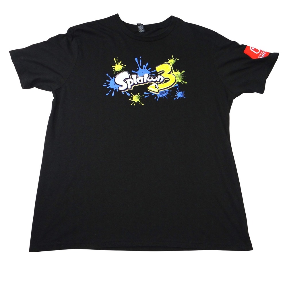 Nintendo‎ Switch Splatoon 3 Black T Shirt Mens Large Gaming Nintendo Tee